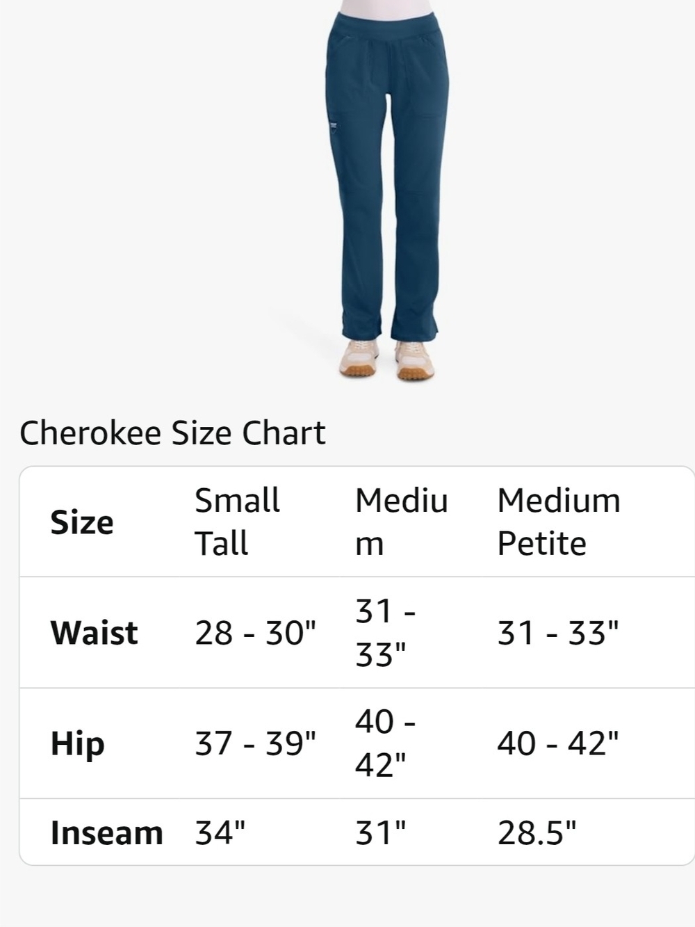 Closet Clearance! Cherokee Carribean Blue  Wide Leg Cargo Scrub Pants - Picture 8 of 12